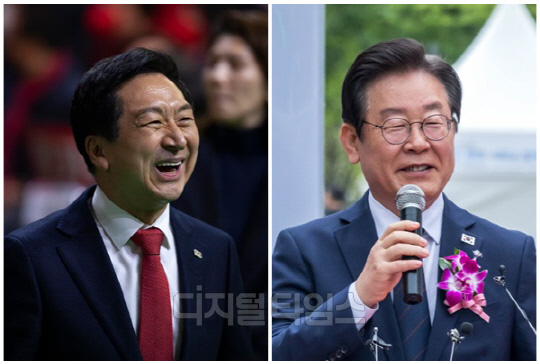 김기현(왼쪽) 국민의힘 대표와 이재명 더불어민주당 대표. <디지털타임스 이슬기 기자, 디지털타임스 DB>